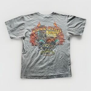 Vintage Lone Star Rally Shirt Mens M Heather Galveston TX Motorcycle Biker 2009